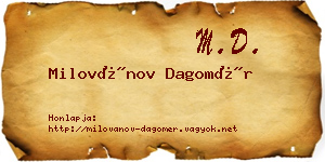 Milovánov Dagomér névjegykártya